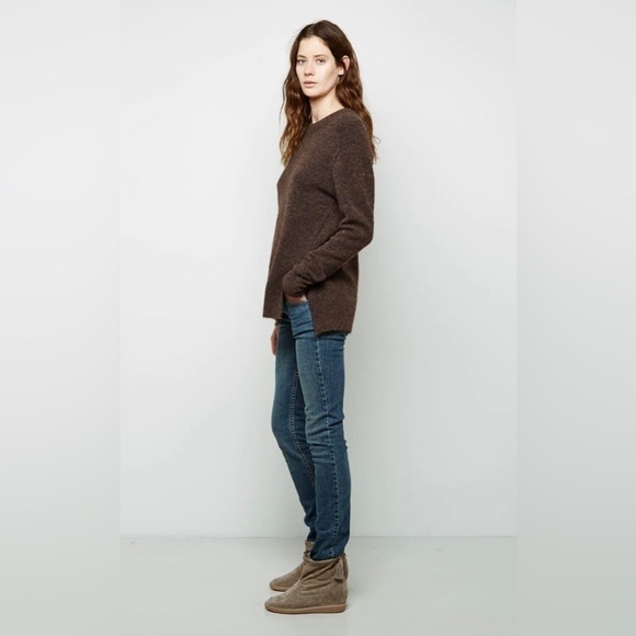 Isabel Marant Basley Suede Ankle Boots Taupe Size 11 - Picture 3 of 16